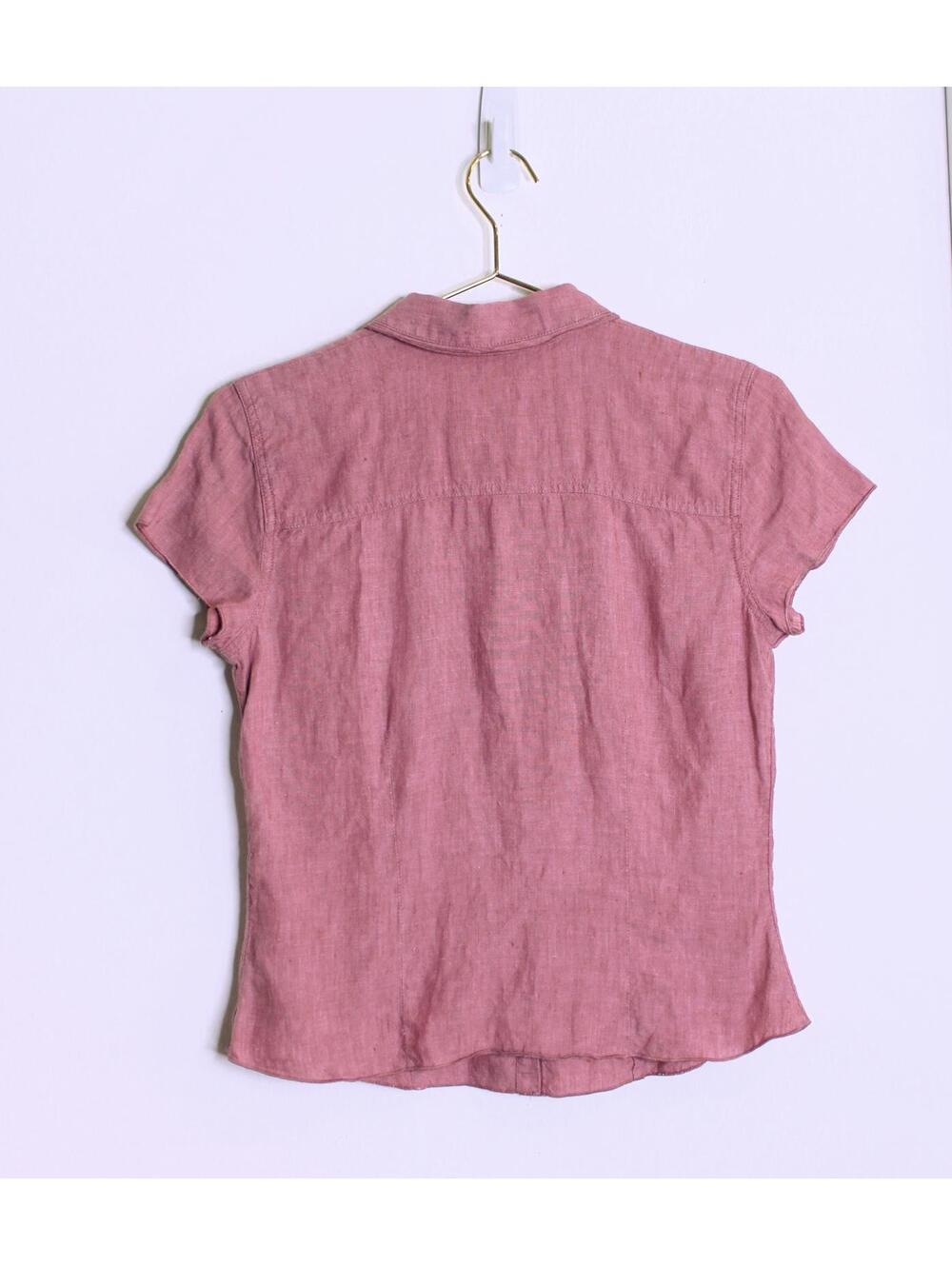 J. Jill Linen Button Down Short Sleeve Blouse - XS - Picture 2 of 5